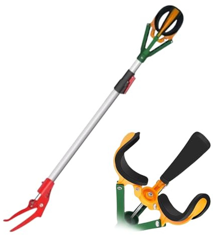 MYXJX fruit picker, Extendable Fruit Picker Adjustable 39-59, Multi-Function with Anti-slip Cover, Pole for Oranges, Pear, Lemon