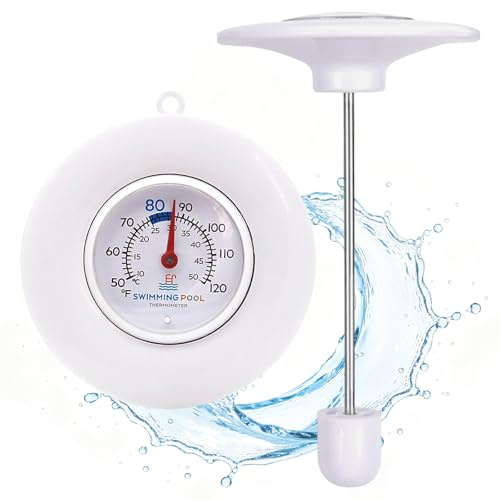 Termometro Piscina Galleggiante, Termometro per Piscina Termometro Galleggiante per Piscina, Facile da Leggere, Senza Batteria, Impermeabile IPX6 Termometri per Piscine Vasche Spa Acquari Stagni