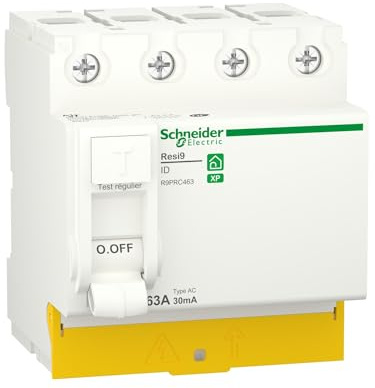 Schneider Electric - Resi9 - interrupteur différentiel - 4P - 63A - 30mA - Type AC - peignable - R9PRC463