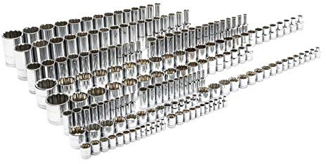GEARWRENCH 176 Piece 1/4, 3/8 & 1/2 Drive 12 Point Standard and Deep SAE/Metric Master Socket Set - 89074