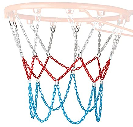 Rete da pallacanestro, resistente e durevole, in acciaio zincato, per tutti i tipi di canestro, rete da basket in acciaio inox, per interni ed esterni