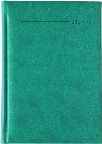 Zettler - Buchkalender Tucson 2025 türkis, 15x21cm, Taschenkalender im Tucson Einband mit 352 Seiten, 7 Tage auf 6 Seiten, Adressteil, Monats- und Jahresübersicht und internationales Kalendarium
