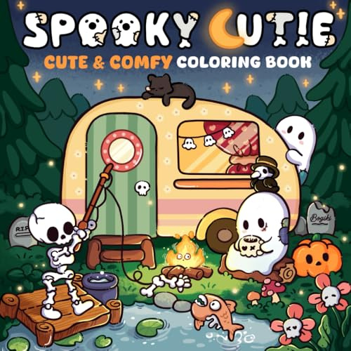 Spooky Cutie: A Whimsical Coloring Book for Adults and Teens with Adorable Spooky Designs for Stress Relief and Fun