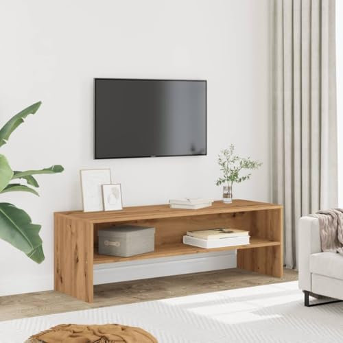 Somanki TV-Schrank Braun Artisan-Eiche 120x40x40 cm Holzwerkstoff, TV Lowboard, Fernsehschrank, Fernsehtisch, Fernseher Schrank, TV Sideboard, TV Board, TV Cabinet, TV Bank, TV Kommode - 855767