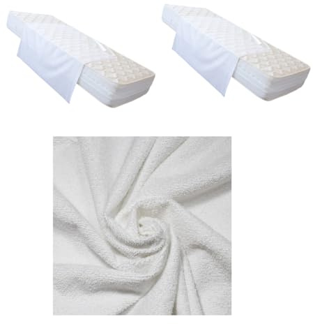 (Confezione da 2) ROVESI Traverse Coprimaterassi Impermeabili in Cotone 80x240 cm Set Protezione per Letti e poltrone - 2 Pezzi - Lavabili Oltre 200 Volte, Morbidi e Traspiranti