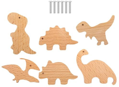 Boutons De Tiroir Pour Enfant – Poignées D'animaux En Bois De 136 G, Poignées D'armoire Pour Bébé, Détails Délicats En Bois Fabriqués À La Main Avec Arrondie Douce | Utilisation Avec Du Charm