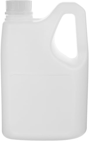 KOMBIUDA Bottiglia per Succo Riutilizzabile in Plastica Bianca da 2l, Leggera e Capiente con Manico, per Viaggi e Attività All'aperto