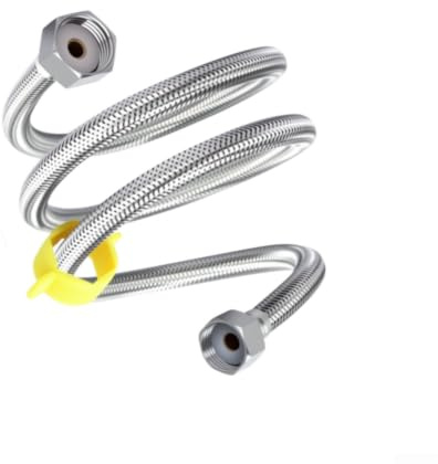 Durashmall Valvola galleggiante da 1/2 pollice e tubo in metallo da 1 m per abbeveratoi per animali, kit di ricambio con filettatura NPT con guarnizioni in gomma per sistemi di abbeveraggio di pollo e