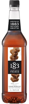 1883 Salted Caramel Sirup | Qualität aus Frankreich | 1 Liter | PET-Flasche | Vegan
