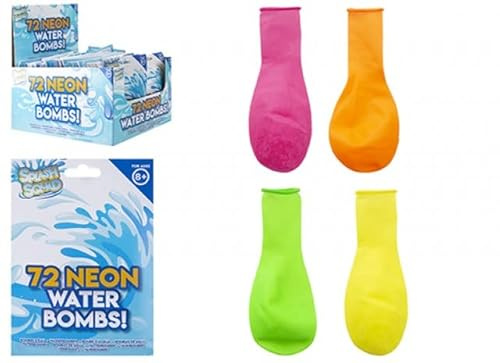 PMS 319052 Neon Bombs | Water Balloons | 72 pcs. Accessory, Multicolor