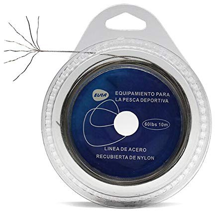 VOANZO Lot de 3 fils tressés pour pêche en mer 13,6 kg 7 brins 10 m de long avec emballage indépendant et boucle de connexion