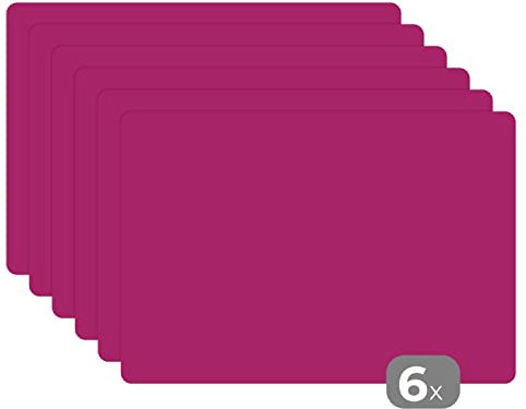 Placemats Platzdeckchen Platzset Tischset 6-teilig Tischdeko Untersetzer 45x30 cm Fuchsia - Neon - Farben