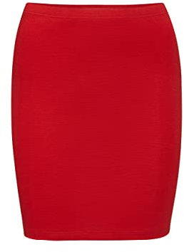 conta Damen Schlauchrock aus Baumwolle und Elasthan, multifunktional: als Rock, Top, Shirtverlängerung oder Nierenwärmer, perfekte Bequemlichkeit, rot, Einzelpack, Größe M