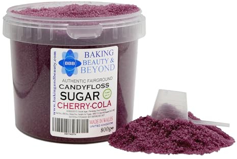 Baking Beauty and Beyond Premium Candy Floss Sugar 800g - Cherry Cola Flavour