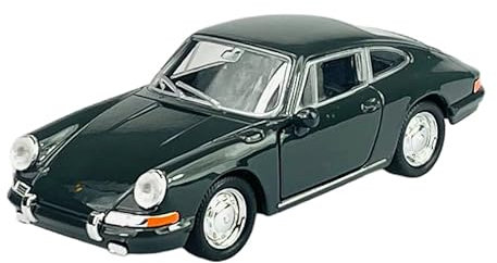 DROMADER Welly Porsche 911 Urmodell Coupe Schwarz 1963-1973 ca 1/34-1/39 Metall Modell Auto Die Cast Neu im Kasten