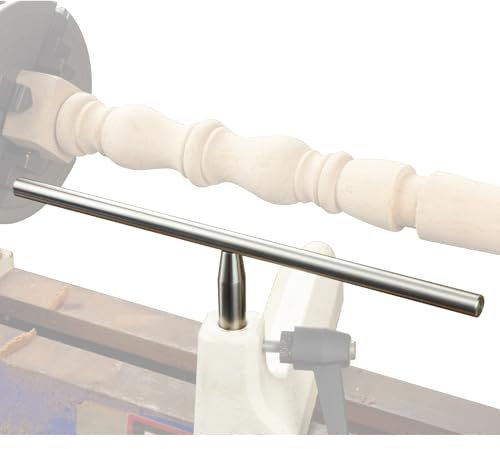 DEEFIINE Porte Outil de Type T de Tour à Bois, Porte-Outil de Tour en Acier Inoxydable de 305 mm, diamètre de 25 mm, Porte-Outil de Tour pour Le Travail du Bois résistant aux Rayures