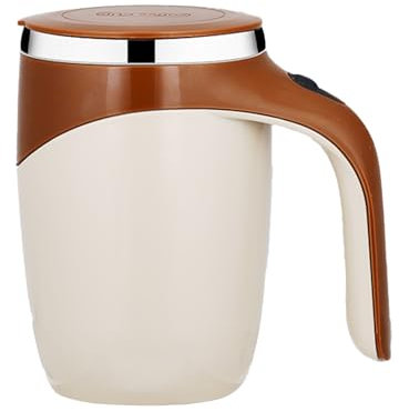 GIVOKE Automatic Stirrer Coffee Cup, 380ML Stainless Steel Self Stirring Cup for Coffee/Milk/Tea/Hot Chocolate (B)
