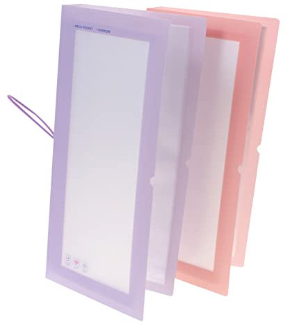 LIFKOME Sticker Collecting Album Decal Organizer 2pcs Lightweight Plastic Binder for Holding Notes Memos Book Storage Scrapbooking
