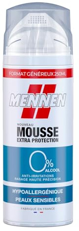 MENNEN – Mousse à Raser Apaisante pour Peau Sensible, Anti-Irritations et Hypoallergénique (250 mL) - Lot de 3 - vendu par Lot