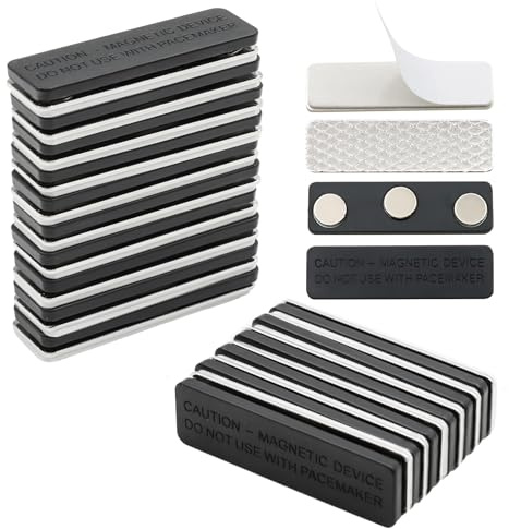 ZYKORT 16 Paia Chiusura Magnetica per Tende, Calamita per Tende Nero con Adesivo, Accessorio per Tende Oscuranti