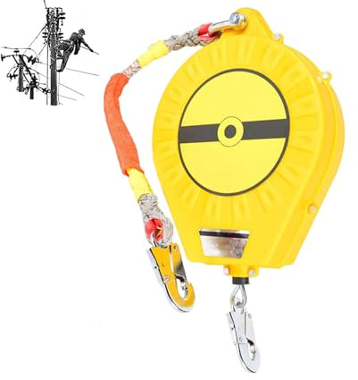 Lifeline retrattile per protezione anticaduta – Cordino auto-retrattile ammortizzante per costruzioni di tetti, capacità di carico 150 kg
