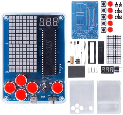 Soldering Practice Kit - DIY Game Device Electronics Project with 4 Classic-Style Games - Beginner STEM Learning Kit for Teens丨Adults