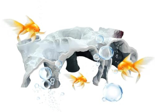 Akvariegrotta avelsskydd, skydd och fiskhus, | Räkor, fiskakvariedekoration för betta, guppy, corydoras, reptiler
