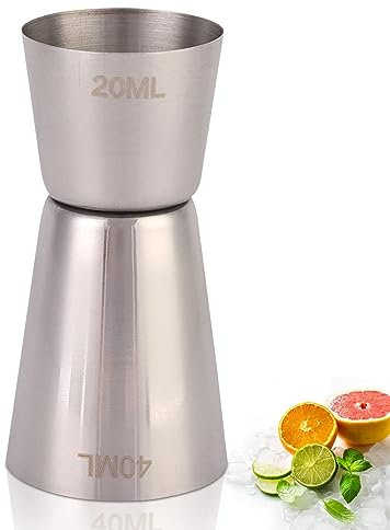 Jigger Cocktail, Doppio Misurino Cocktail, Dosatore Cocktail, Misurino per Cocktail In Acciaio Inossidabile, Shaker Cocktail, Japanese Style Cocktail Jigger 20/40 Misurini 20/40 Ml