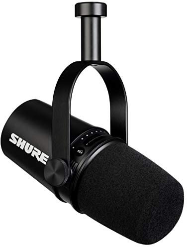 Shure MV7 USB Podcast-Mikrofon für Podcasting, Aufnahmen, Livestreaming und Gaming, integrierter Kopfhörerausgang, dynamisches USB/XLR mit Vollmetallgehäuse, TeamSpeak Zertifiziert - Schwarz