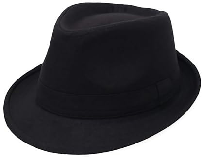 Bamboopack Sombrero de Fedora estilo retro clásico Manhattan, sombrero de jazz, unisex, para espectáculos teatrales, fiestas, espectáculos, cosplay, bodas, vida cotidiana, B, Talla única