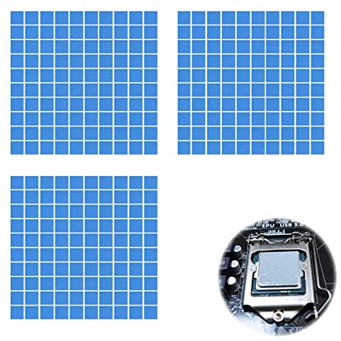 Thermal Pad, 3 Pcs Wärmeleitende Silikonpads, 100x100mm, 0.5mm, 1mm, 1.5mm, Silikon Thermal Pad Für CPU, Wärmeleitend Silikon Pad Für CPU, Wärmeleitfähige Silikonkissen, Wiederverwendbar Thermal Pad