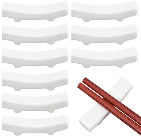 PLIGREAT 10 Pcs repos baguette en porcelaine repos baguette en céramique japonaise baguettes support pour cuillère porte-fourchette Restraunt décoration de Table de dîner d’hôtel