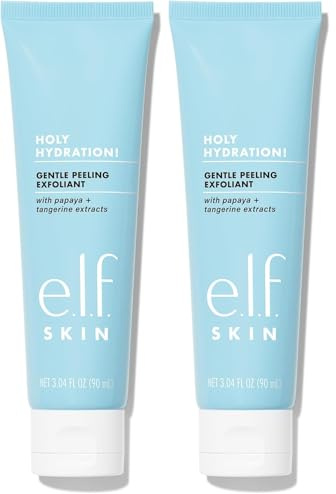 e.l.f. Gentle Peeling Exfoliant, Cleanser, Effective, Easy to Apply, Peels Away Dead Skin, Removes Dirt, Ideal for All Skin Types 90 ml (Pack of 2)