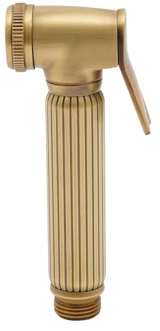 Hand bidé spruta antik vintage premium handdusch mässing för toalett badrum hygien toalettpapper blöjrengöring vatten WC rengöring tillbehör (guld)