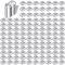 Furuising 120Pcs 1/8 3mm Aluminum Crimping Loop Sleeve, Double Ferrule for Wire Rope, Aluminum Sleeves Clip with a Storge Box for 3mm Cable, Wire Rope, Clothes Lines End