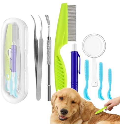 Removedor de garrapatas para perros, herramienta portátil para eliminar garrapatas. Extractor de garrapatas para perros | Eliminador de pulgas y garrapatas compacto para perros y Ka