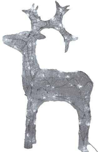 Good Tidings Led Acrylic Deer 3' Cool White Flashing Effect Trans. Wire