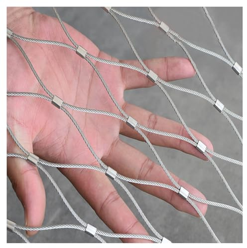 Filet de sécurité en acier inoxydable pour protection contre les chutes à haute altitude, maille de câble flexible avec diamètre de fil de 2 mm, filet antivol et anti-chute en acier inoxydable 304