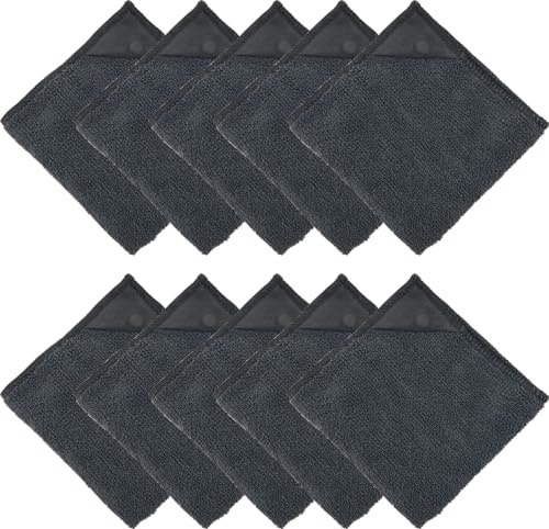 10 Pack Magnetic Microfiber Dry Erase Eraser – White Board Eraser for Whiteboards, Blackboards, Glassboards & Chalkboards, Reusable Whiteboard Erasers for Home, Office & School, Gray, 10'' x 9.25''