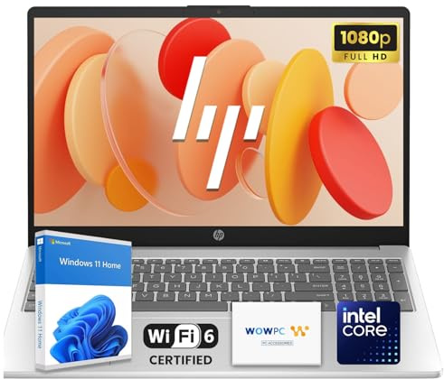 HP Pavilion Laptop | Intel Processor | 16GB DDR4 RAM | 256GB PCIe SSD | 15.6 FHD 1080p Display | Windows 11 Home | Wi-Fi 6 | Full-Size Keyboard | All-Day Performance for Work & Study | WOWPC USB