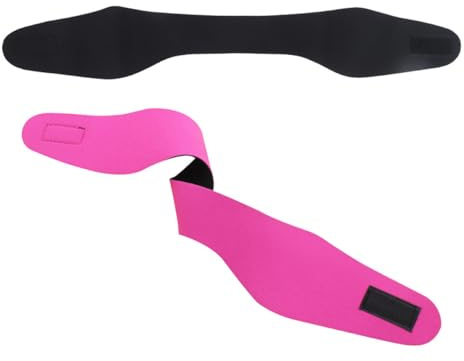 TOYANDONA Waterproof Swimming Headband with Ear Protection Neoprene Ear Band for Adults and Kids, Yoga and Diving Sports Headband, Size L, Rosy and Black