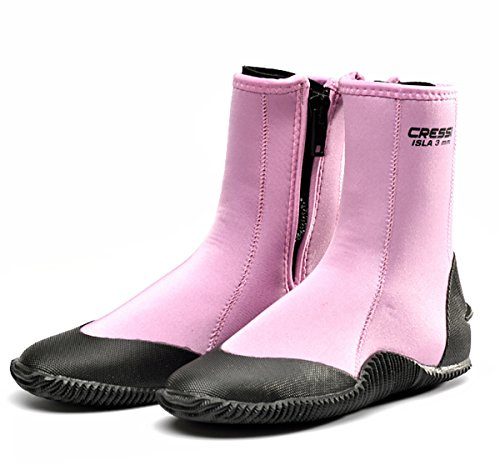 Cressi Isla, Calzari per Immersione in Neoprene con Suola 3mm Unisex Adulto, Rosa (Pink/Black), XS