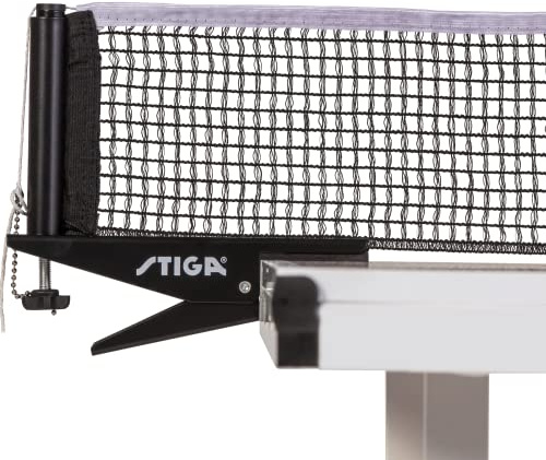 STIGA Premium Clipper 72 Regulation Table Tennis Net and Post Sets - Easy Set Up and Spring Activated Clip ping pong net set