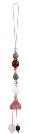 Hemobllo Phone Charm - Phone Charm Strap Agate Mobile Pendant Decorative Cell Accessories for Keychain Car Key Bag, Pink