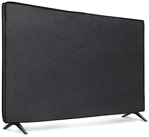 kwmobile Dust Cover for 55 TV - Fabric Case TV Protector for Indoor Flat Screen TVs - Black