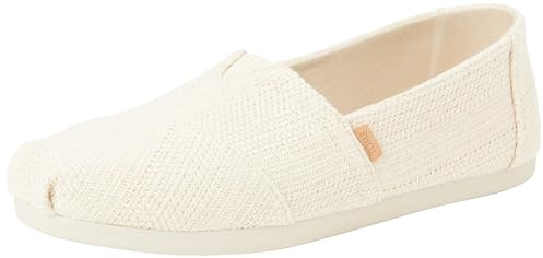 TOMS Women's Alpargata Cloudbound Loafer Flat , Natural Undyed Metallic Linen Stripe,7 UK