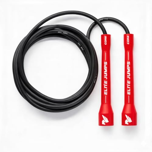 Elite Jumps Core Jump Rope - 6mm Pvc for Fitness - Indoor/outdoor Adjustable Jump Rope - Unbreakable Handles and Ultra-Durable - Tangle-Free Jumping Rope for Workout