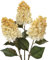 Briful 3 flores artificiales de otoño, hortensias falsas de seda, hortensias artificiales de 27.5 pulgadas de alto, flores artificiales blancas antiguas, hortensias de seda, tallo largo para arreglos