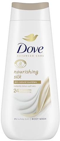 Dove Advanced Care Nourishing Silk Body Wash body cleanser with skin-natural nutrients for instantly silky-soft skin 225 ml