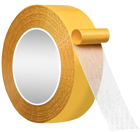 Dibotell Cinta adhesiva de doble cara para alfombras, cinta adhesiva fuerte, cinta adhesiva versátil para embalaje, cinta original para moqueta, revestimiento de PVC, alfombras, alfombras, azulejos